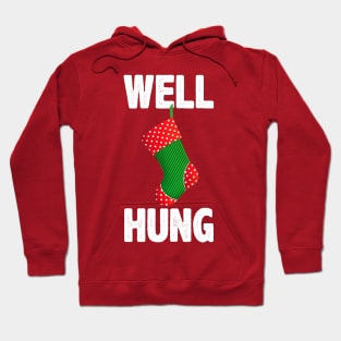 Well Hung Christmas Stocking - Offensive Inappropriate Xmas Hoodie